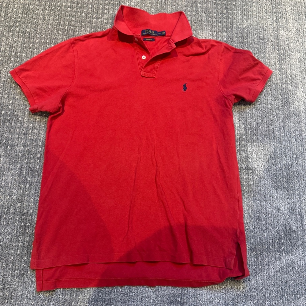 Polo by Ralph Lauren Red Classic Polo Shirt Custom Fit